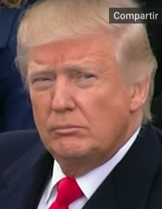 La cara de Donald Trump